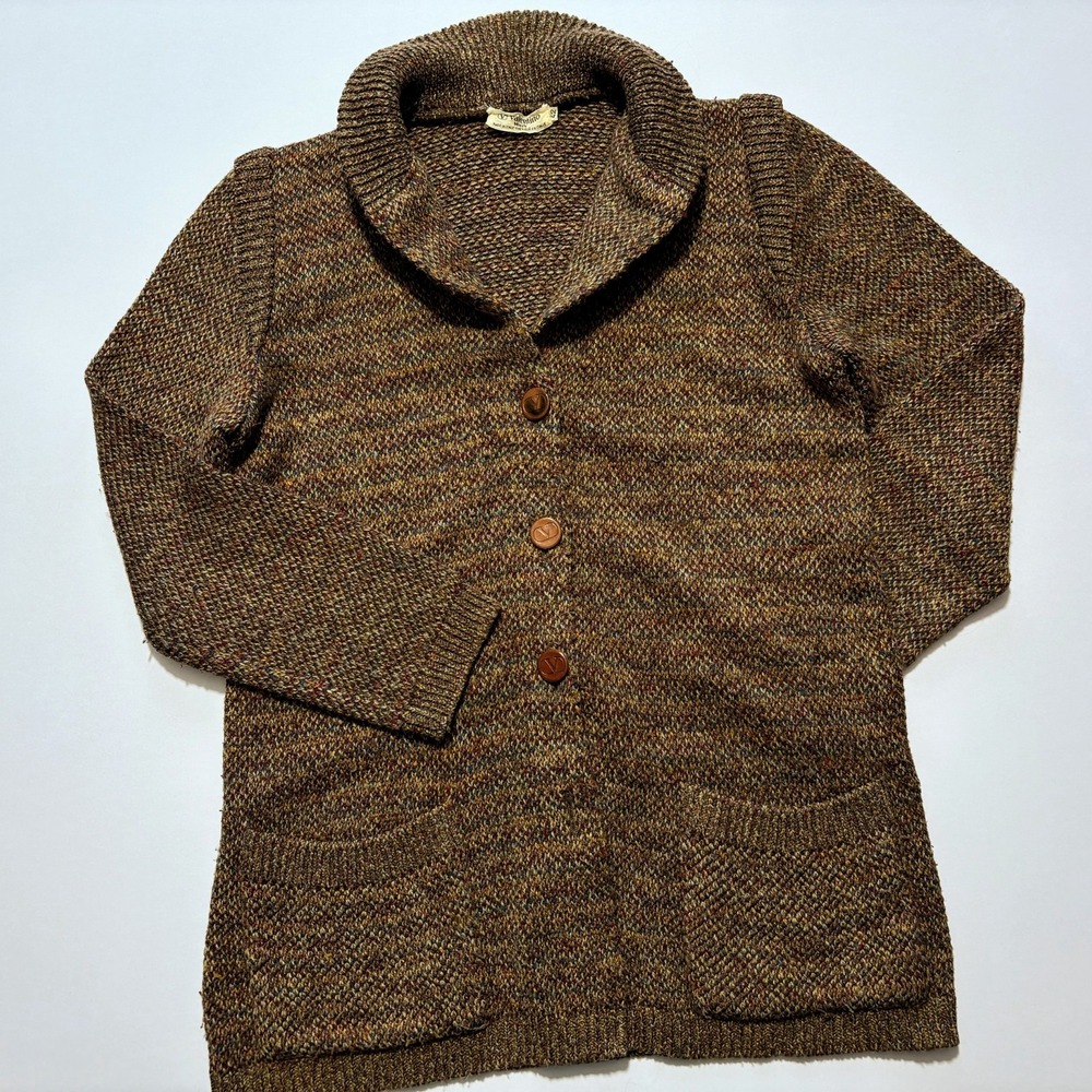 Vintage Valentino Miss V Cardigan Button Sweater Grandpa Boho Italy Made Size 42
